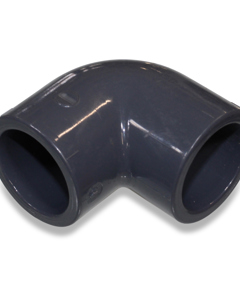 Elbow 90deg PVC 25mm 2x stick-on sleeve PN16